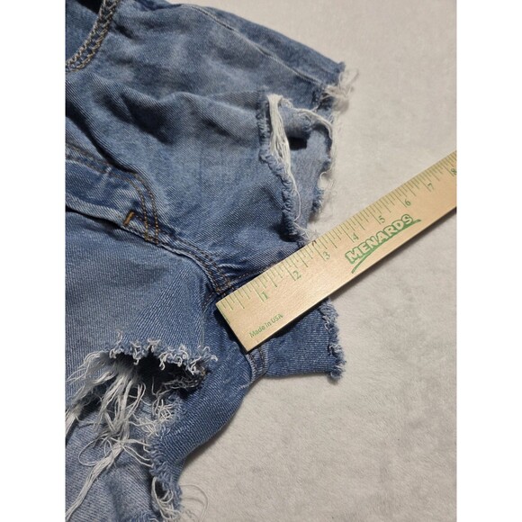 Levis 501 Shorts Womens Size 26 Waist Blue Denim Distressed  Button Fly Cotton - Picture 11 of 11